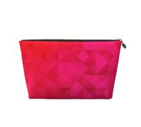 Triangle Géométrique Fuchsia, Trousse de Maquillage Trousse à cosmétiques Trousse de Toilette de Voyage Portable Pochette de Toilette