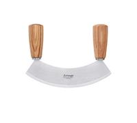Triangle Hachoir Berceuse 18 cm - 1 Lame, Manche Frêne, Boite | Lame inox Solingen EISGEHÄRTET - idéal herbes aromatiques, oignons - livré en boite cadeau