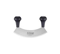 triangle Hachoir Berceuse en Acier Durci - Lame 17,5 cm | Acier inoxydable INOX, fabriqué à Solingen, Allemagne - 2 manches ergonomiques - idéal pour herbes et aromates