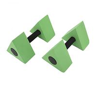 Triangle haltère poids de l'eau barbell enfants équipement de fitness piscine gym école eva matériel bleu rouge vert 2 pcs (légume)