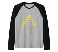 Triangle Jaune Triangles Géométrie Sacrée Forme Montagne Manche Raglan