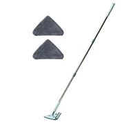 Triangle Mop Balai à franges triangulaire, serpillère et seau avec kit d'essorage, double fonction de nettoyage, chiffons lavables, serpillère murale à 360 ° pour nettoyer le plafond, et la