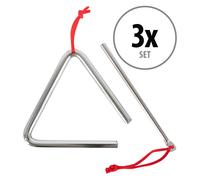 Triangle Musical à Percussion en Acier 10cm avec Batteur pour Enfants Lot de 3