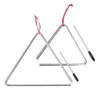 Triangle Musical à Percussion en Acier 25cm & 15cm + Batteur Enfants Education