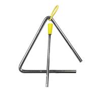 Triangle musical en métal, instrument de musique triangulaire avec triangle de percussion à main pour le divertissement éducatif musical (5 pouces)