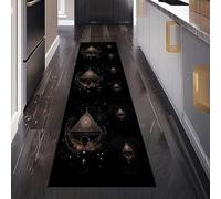 Triangle Mystérieux Astrologie Tapis de Passage 50 x 280 cm, Ciel Étoilé Fantaisie Tapis Couloir Long Absorbant Carpet de Passage Antidérapant Paillasson Interieur Entrée pour Salon Bureau
