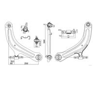 Triangle ou bras de suspension (train avant) HERTH+BUSS JAKOPARTS J4911062