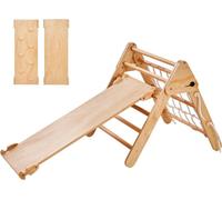Triangle Pikler 4 en 1 Jouet à grimper Montessori pour jeunes enfants 1-3 ans - jouet sûr pour le développement et le mouvement - design robuste - stimule la créativité et la motricité