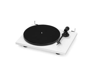 Triangle - Platine Vinyle Lunar 1 - Platine Vinyle Manuelle 33/45 Tours à Entrainement par Courroie - Cellule OM-5E intégrée - 420 x 112 x 330 mm - Blanc
