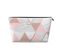 Triangle Rose Blanc, Trousse de Toilette Trousse de Maquillage Sac à cosmétiques Trousse de Toilette de Voyage Portable