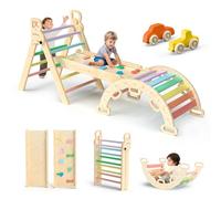 Triangle Set Climbing Set for Toddlers, Foldable Baby Climbing Toys, Wooden Montessori Climbing Set