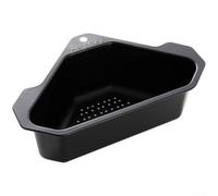 Triangle Sink Drain Basket Stainless Steel Suction(black)