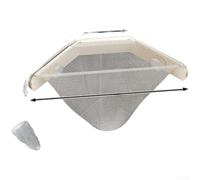 Triangle Sink Strainer Rack with 50 Mesh Bags(L White+ 50pcs bags)