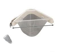Triangle Sink Strainer Rack with 50 Mesh Bags(S White+ 50pcs bags)