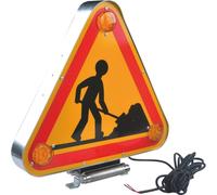 Triangle triflash à LED class 1 double face 500mm métallique SODIFLASH - 16435