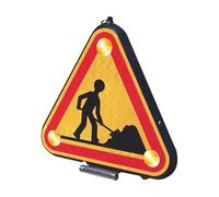 Triangle triflash à led class 1 double face 500mm polycarbonate avec relevage manuel CEA - 79300