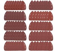 Triangles de Ponçage, Lot de 80 Mouse Patins Abrasifs 5 Trous Feuilles Abrasives Papier de Verre Granulométrie 40/60/80/100/120/180/240/320/400/800 pour le Ponçage Polissage