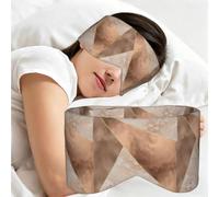 Triangles en marbre rose doré et feuille de cuivre, Masque de sommeil pour la maison, les voyages et le travail posté, couvrant entièrement les yeux et bloquant la lumière