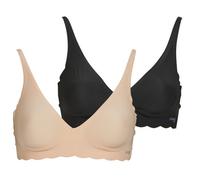 Triangles / Sans armatures femmes Sloggi ZERO Microfibre 2.0 Soft Bra PACK DE 2 Noir EU XL