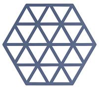 Triangles Silicone Trivet, Denim