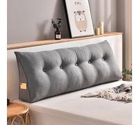 Triangular Headboard Wedge Pillow Removable Headboard Backrest Large Bolster Daybed Backrest Positioning Support Pillow Cushion Daybed Pillows Headboard Pillow for Rest Reading ( Couleur : Gris foncé