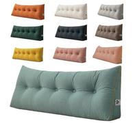Triangular Wedge Pillow Headboard,Soft Upholstered Bed Pillow with Waist Support for Sofa & Daybed,Twin Full Size Backrest Wedge Pillows,Multifunctional Design,Pearl Cotton Filling (cameo brown,180cm)