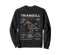 Triangull Triangle Mouette Jeu de Mots Géométrique Amusant Math Teacher Sweatshirt
