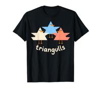 Triangull Triangle Mouette Oiseau Piège Multicolore T-Shirt Graphique avec Valeur