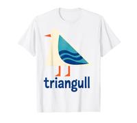 Triangull Triangle Mouette Oiseau Pun Ocean Wave Wing T-Shirt Graphique avec Valeur