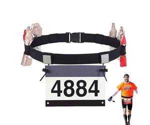 triat_hlon Ceinture pour numéro de Course à Pied, Bande pour numéro de Course, Sangle élastique, Sangles de numéro de Course, Sangles élastiques pour numéros de départ, Support de Course avec Anneaux