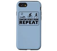 Triathlète course à pied natation cyclisme Repeat triathlon Coque pour iPhone SE (2020) / 7 / 8