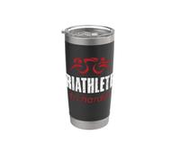 Triathlètes Tri Harder Pleine Distance Triathlon Natation Vélo Course Gobelet isotherme en acier inoxydable double paroi