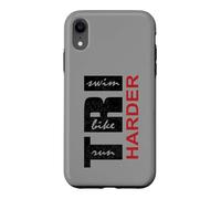 Triathletes TRI Harder Swim Bike Run Triathlon Inspiré Coque pour iPhone XR