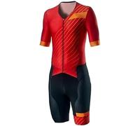 Triathlon Homme Triathlon, Triathlon Summer Professional Team Skinsuit, Trifonction Une Pièce, Body D’été avec Poches, F, XS