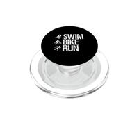 Triathlon Natation Vélo Course Endurance Athlète Sports Entraînement PopSockets PopGrip pour MagSafe