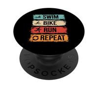 Triathlon Natation Vélo Course Triathlète Sports PopSockets PopGrip Adhésif