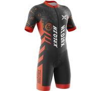 Triathlon Tri Costume,Combinaisons De Cyclisme Hommes Ensemble Maillot Cycliste à Manches Courtes Maillot Tri-Costume d'une Pièce/Cyclisme, Course à Pied (TYP-11,L)