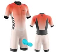 Triathlon Tri Costume, Cyclisme for Hommes Skinsuit Triathlon Speedsuit Cuissard 3D Gel Coussin Solide Tenue VTT Combinaison Vélo Jersey Respirant Séchage (P12,M)