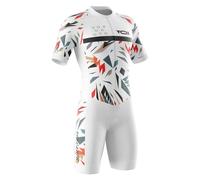 Triathlon Tri Costume,Homme Pro Trifonction Manches Courtes Sports de Plein Air Vêtements de Triathlon,Trisuit léger sans Manches pour Duathlon, Natation, Cyclisme, Course à Pied (Typ-1,M)