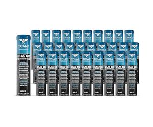 TRIAX Atlas 600 Graisse synthétique bleu, haute température -40°C +232°C, NLGI-2, service intensif, très haute performance, étanche (marine), haute adhérence, indice EP élevé - Pack de 30
