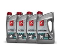 TRIAX Kompressor MV ISO 46 / SAE 20 Huile Entièrement Synthétique pour Compresseur d’Air Rotatif Palettes Vis Alternatif et Pompe à Vide Haute Température Longévité du Fluide jusqu’à 20 000 Heures