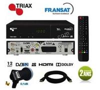 Triax Thr 7600 Hd Récepteur Satellite + Carte Fransat + Câble Hdmi + Lnb Single Best Germany 0,1Db G