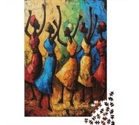 Tribal Africain Art Cadeau Unique Décoration Intérieure Personnes Dansant dans Un Club Jeu Éducatif Challenge Toy Adultes & Enfants des 14 Ans 70x50cm/1000pcs