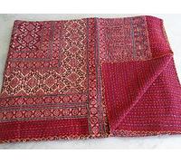 Tribal Asian Textiles Ajrakh Kantha Couvre-lit réversible Motif Kantha 001