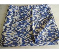 Tribal Asian Textiles Ikat Print King Size Kantha Quilt , Kantha Blanket, Bed Cover, King Kantha Bedspread, Bohemian Bedding Kantha Size 90 inch x 108 inch 11 by Tribal Asian Textiles