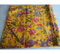 Tribal Asian Textiles Kantha 030 Couvre-lit fait main Motif oiseaux 228 x 274 cm