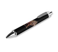 Tribal Chief & Wolf Stylo à bille rétractable Pointe fine 0,5 Corps rond flexible pour un confort d'écriture