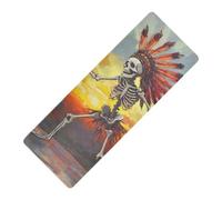 Tribal Dancing Human Squelette imprimé tapis de yoga épais 1 mm antidérapant pour femme avec tapis de yoga tapete para ejercicio 180,3 x 66 cm