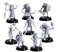 Tribal Goblin Tribe Unit Figurine miniature pour jeux de rôle Donjons et Dragons 32 mm