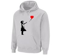 Tribal T-Shirts Banksy Balloon Girl Sweatshirt à Capuche (Assortiment de Couleurs) - Gris - Medium